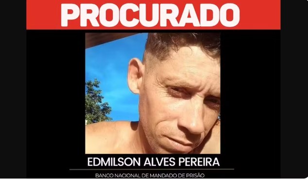 Edmilson Alves Pereira é procurado por matar companheira — Foto: Reprodução