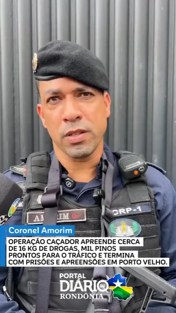 Operação Caçador apreende grande quantidade de drogas e leva à prisão de suspeitos em Porto Velho
